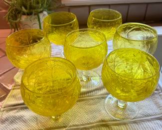 Beautiful Cabbage style stemware