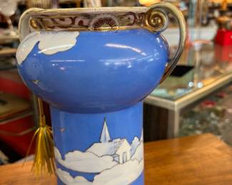 Love this Blue and White Vase - very unusual. Nippon