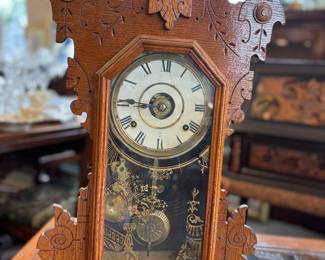 Seth Thomas Dual Function Oak Parlor Table/Kitchen Clock - beautiful condition