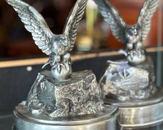 Pewter Eagle Books Ends