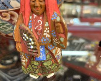 Japanese Nara Ittobori Custom Carved Doll 4.5"