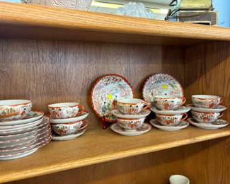Japanese China set. “Geisha Girl” pattern. 
