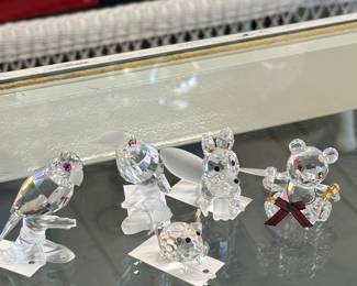 Swarovski Crystal Bear, Fox, Pig, Tucan Parrot  2-2.5"