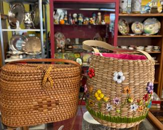 Love these tightly woven baskets.  One on left is from Vietnam 
