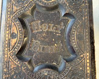 Mid 1800's Family Holy Bible.  Fragile.  Lithograph images throughout Bible.