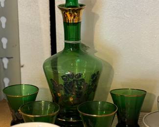 Nice Bavarian Decanter and glasses