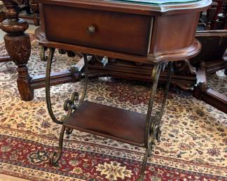 Nice little side table with glass top