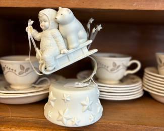 Unique Snow Babies collection with Store Display Sign
