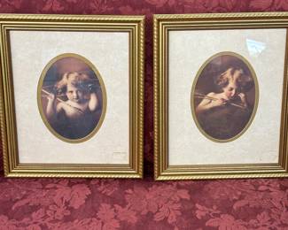 "Sleeping Cupid" and "Cupid Awake" 13"X11"