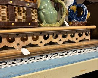 Shelves with intricate fret work
