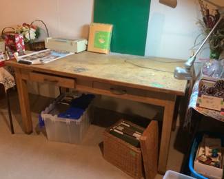Older oak school or office desk…presale $50