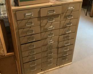 A second multi drawer metal cabinet
