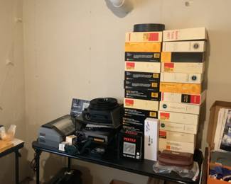 Slide projector trays, projector, 