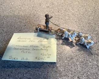 Antique Snowbaby Huskie Dog Sleigh.  German