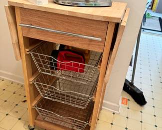 Crate & Barrel butcher b;ock rolling