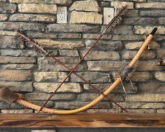 Native American Bow, Tiffany Style Lamp