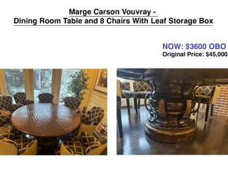 Marge Carson Vouvray Table and 8 chairs