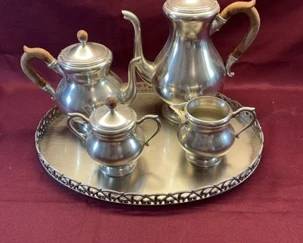 Vintage Royal Holland Pewter Tea Service 