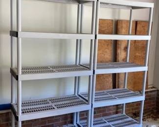 Set Of Two Keter 73 Plastic Adjustable Storage Shelves 