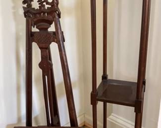 Victorian Style Wooden Decorative Easel Plant Stand 