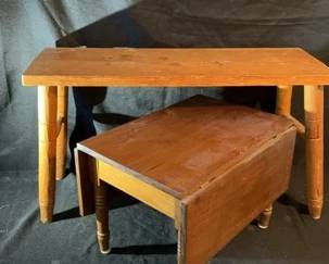 Bench and Small Drop Leaf Table 
