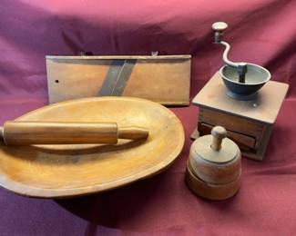 Vintage Wooden Kitchen Items 
