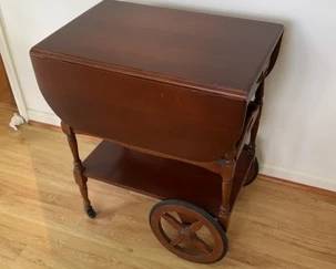 Vintage Drop Leaf Serving Cart