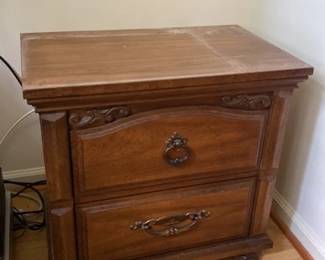 Vintage 80s Bassett Furniture Nightstand 