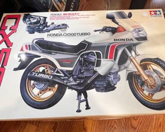 Rare Tamiya CX500 turbo Honda motorcycle model.