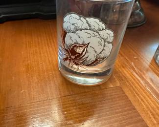 Pair cotton high ball glasses