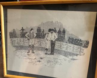 Miss State Ron Polk arguing with Ump 29 /250 signed print