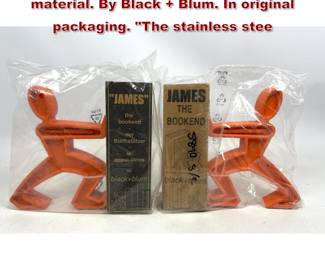 Lot 777 Pr JAMES The Bookend. Rubber material. By Black  Blum. In original packaging. The stainless stee