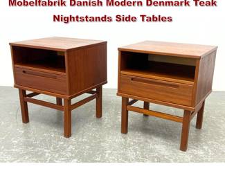 Lot 1069 Nils Jonsson for Torring Mobelfabrik Danish Modern Denmark Teak Nightstands Side Tables 