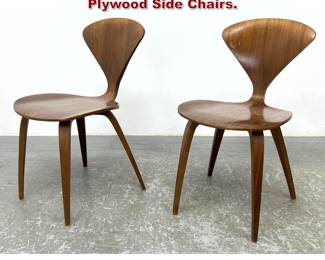 Lot 816 Norman Cherner for Plycraft Molded Plywood Side Chairs. 