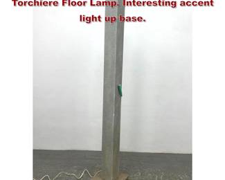 Lot 1062 Postmodern Memphis Style Torchiere Floor Lamp. Interesting accent light up base.