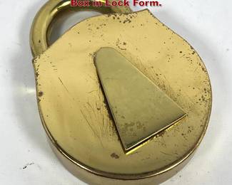 Lot 718 Decorative Aubock Style Brass Desk Box in Lock Form. 