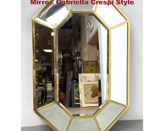 Lot 793 Vintage Solid Brass Decorator Wall Mirror. Gabriella Crespi Style
