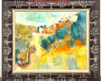 Lot 933 H TANAKA Oil painting on canvas abstract landscape. 