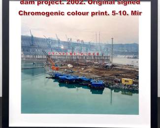 Lot 976 EDWARD BURTYNSKY Three gorges dam project. 2002. Original signed Chromogenic colour print. 510. Mir