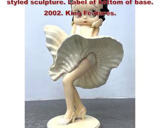 Lot 722 3ft Betty Boop Marilyn Monroe styled sculpture. Label at bottom of base. 2002. King Features.