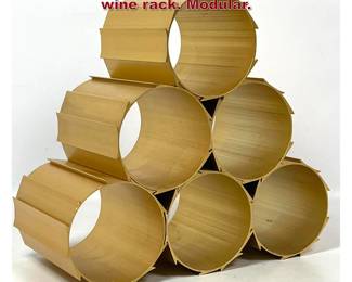 Lot 737 Anodized aluminum MCM brutalist wine rack. Modular. 