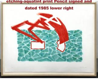 Lot 941 Richard Smith, Wild Life. Original etchingaquatint print Pencil signed and dated 1985 lower right