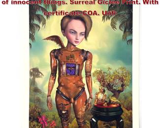 Lot 971 RAY CAESAR 2003 410. The angel of innocent things. Surreal Giclee Print. With certificate COA. Unfr