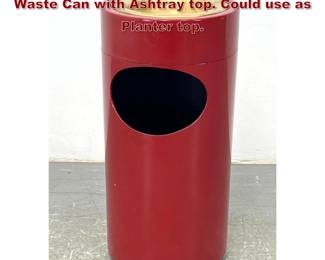Lot 760 PLACET Inc Fiberglass Standing Waste Can with Ashtray top. Could use as Planter top. 