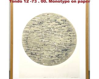 Lot 965 David Serisier Lithograph Print. Tondo 12 73 . 00. Monotype on paper