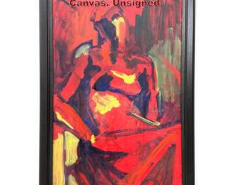 Lot 934 Abstract Modern Painting on Canvas. Unsigned.