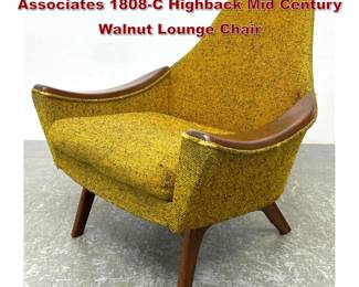 Lot 1053 Adrian Pearsall for Craft Associates 1808C Highback Mid Century Walnut Lounge Chair