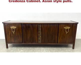 Lot 1064 John Widdicomb Low Dresser Credenza Cabinet. Asian style pulls. 