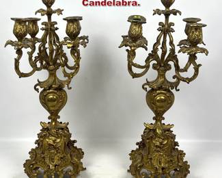 Lot 902 Pair French empire style ornate Candelabra.