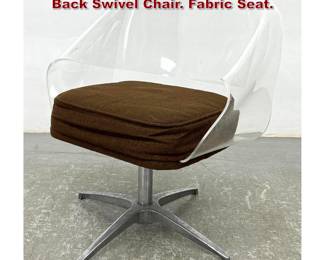 Lot 1047 Pierre Paulin style Lucite Ribbon Back Swivel Chair. Fabric Seat. 